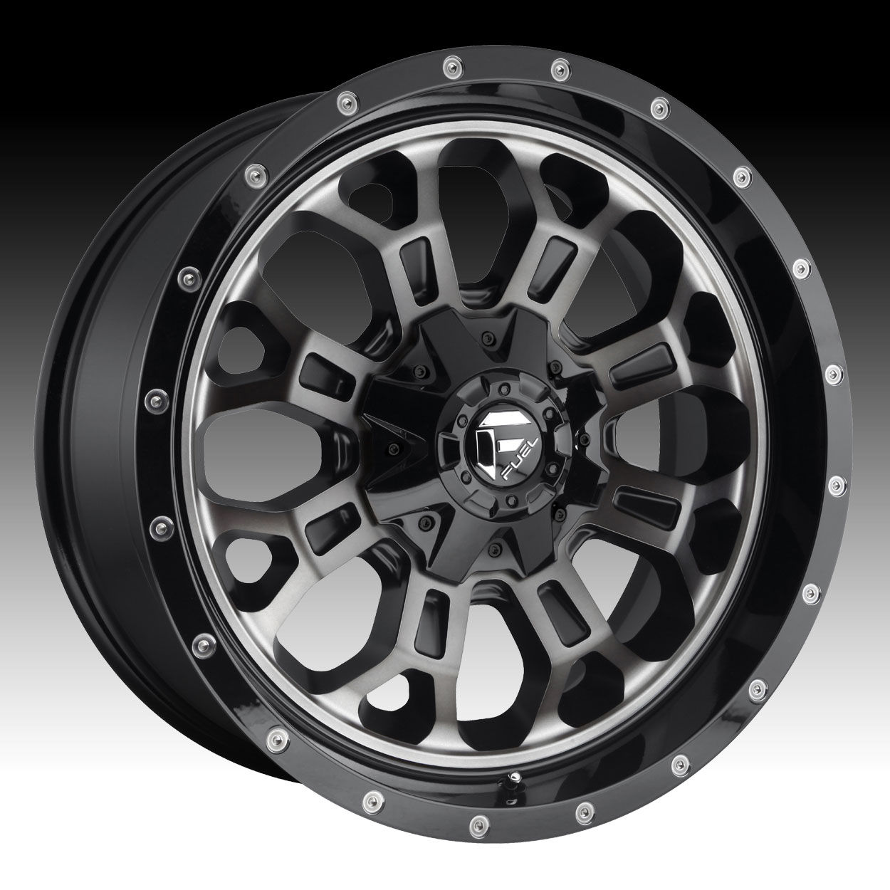 Wallpaper #_4f2MZMBPAdmKxa2CmIl136 Fuel Crush D561 Gloss Black Machined Dark Tint Custom Truck Wheels Rims