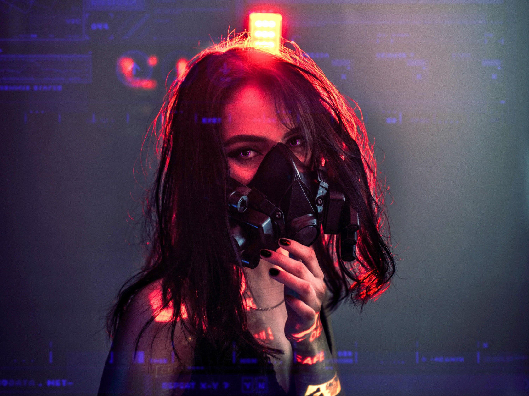 Wallpaper #bH2h844Bnwiau_P60w0E35 Fondos De Pantalla Respirador Mascara Cyberpunk HD Widescreen Alta