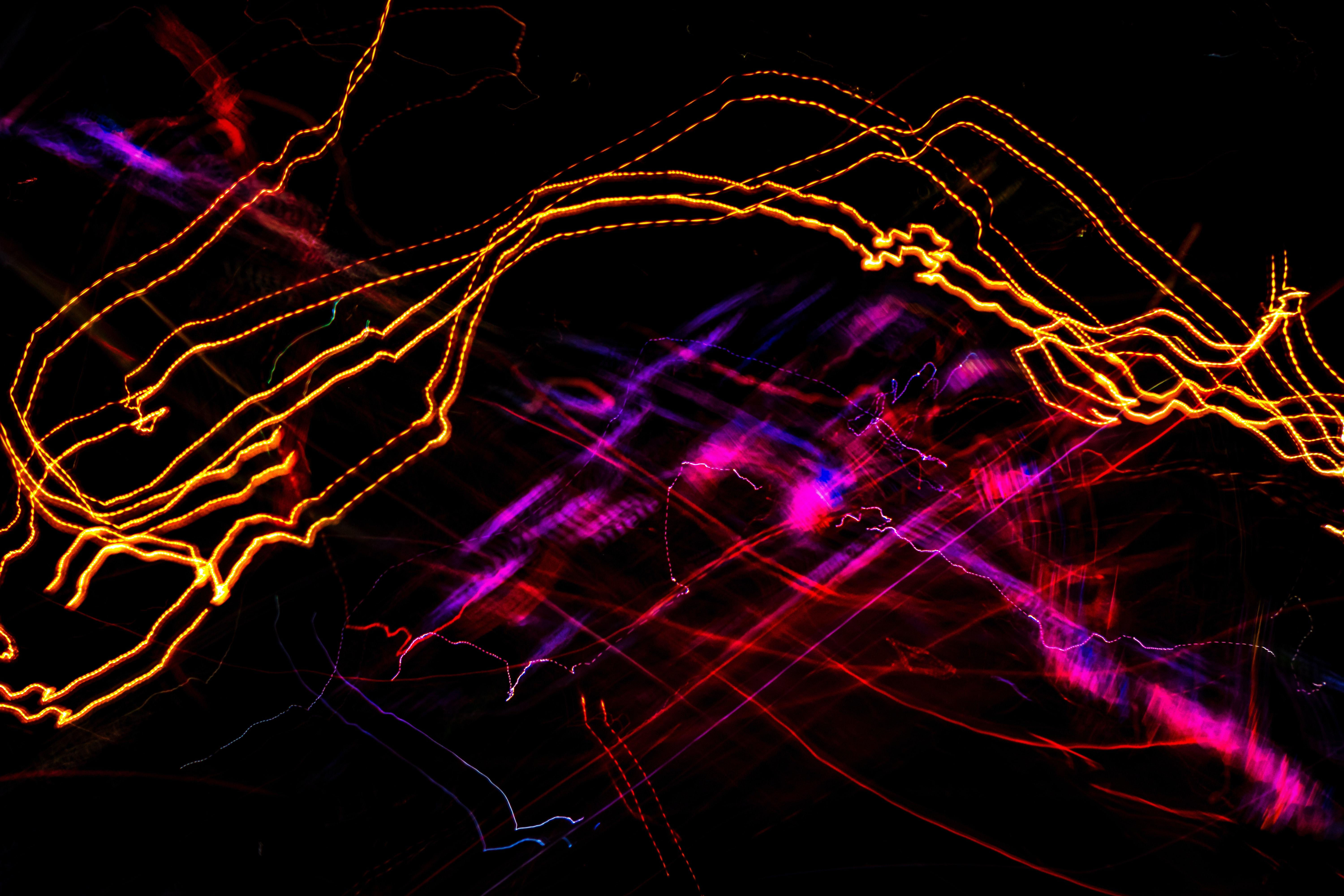 Wallpaper #VywZSpMB0E1QgA7wsvWg199 Wallpaper Light Lines Neon Long Exposure Abstraction HD
