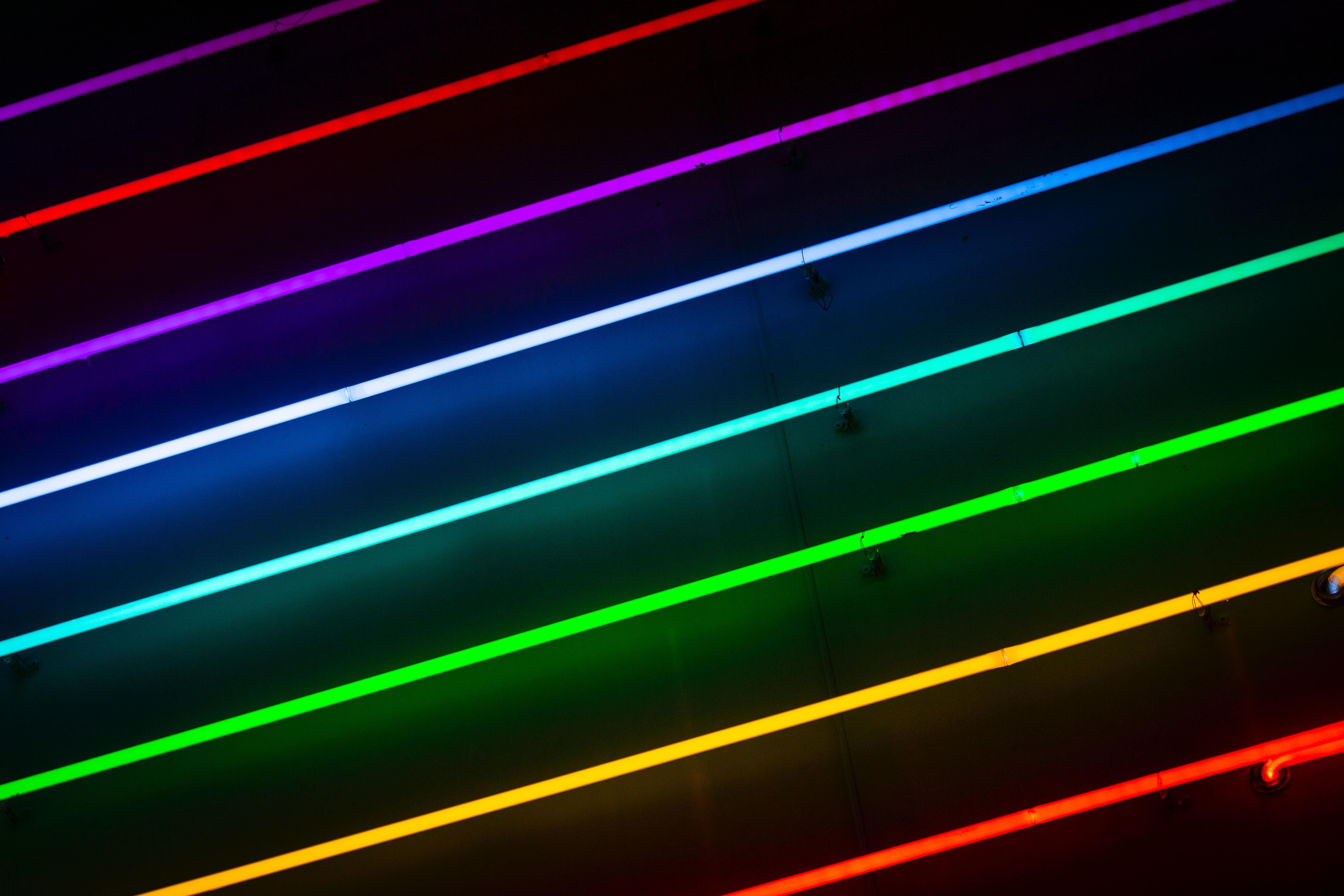 Wallpaper #VywZSpMB0E1QgA7wsvWg3 Wallpaper Lines Neon Colorful Light Glow HD Widescreen High