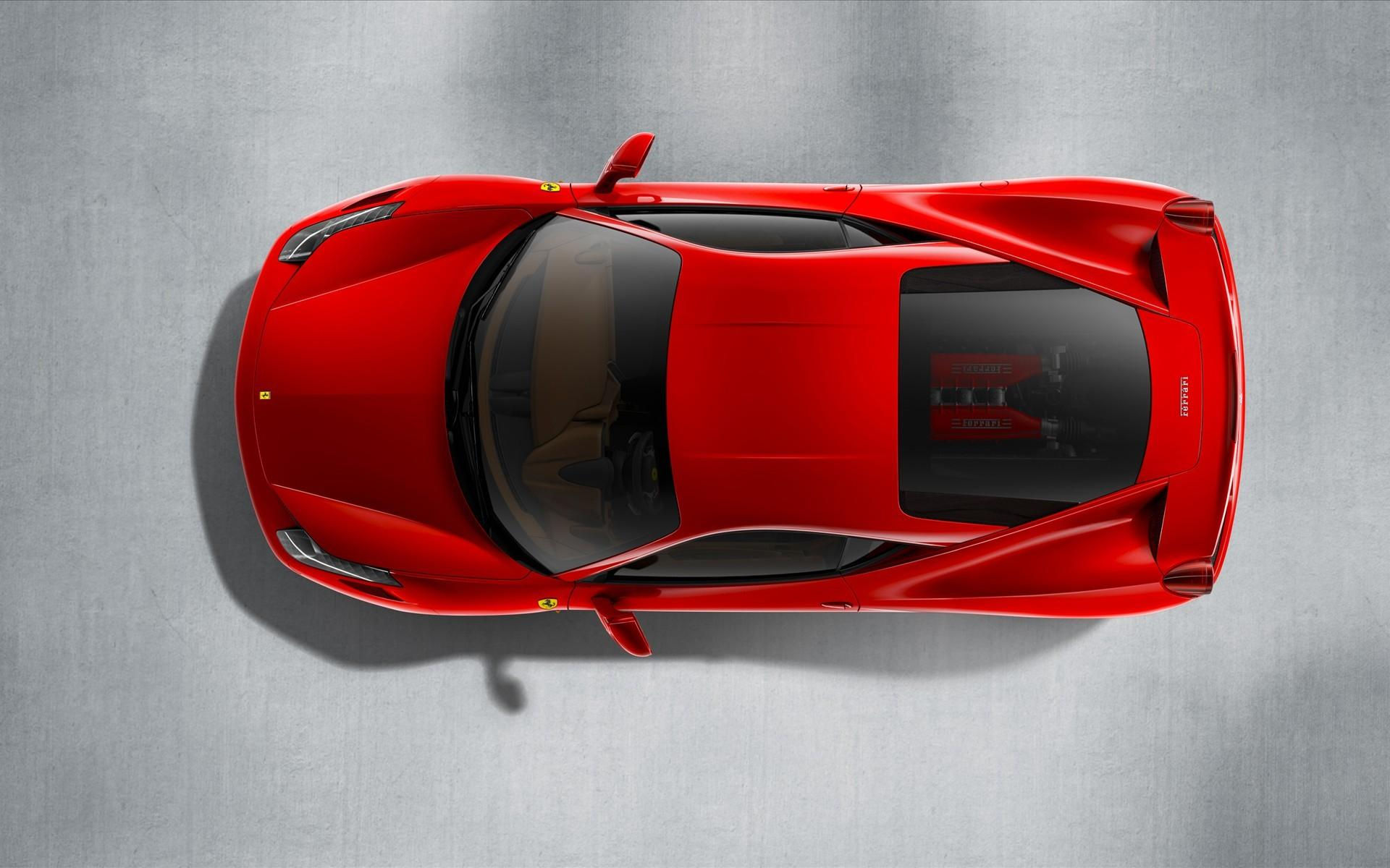 Wallpaper #rn1e844Bnwiau_P6IQz00 Ferrari 458 Italia Top View HD Papier Peint Widescreen Haute