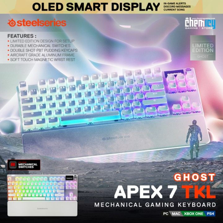 Wallpaper #Erj21pIBJvJKYCmE-eHl16 Steelseries Apex 7 Tkl Ghost Edition Rgb Mechanical Gaming Keyboard