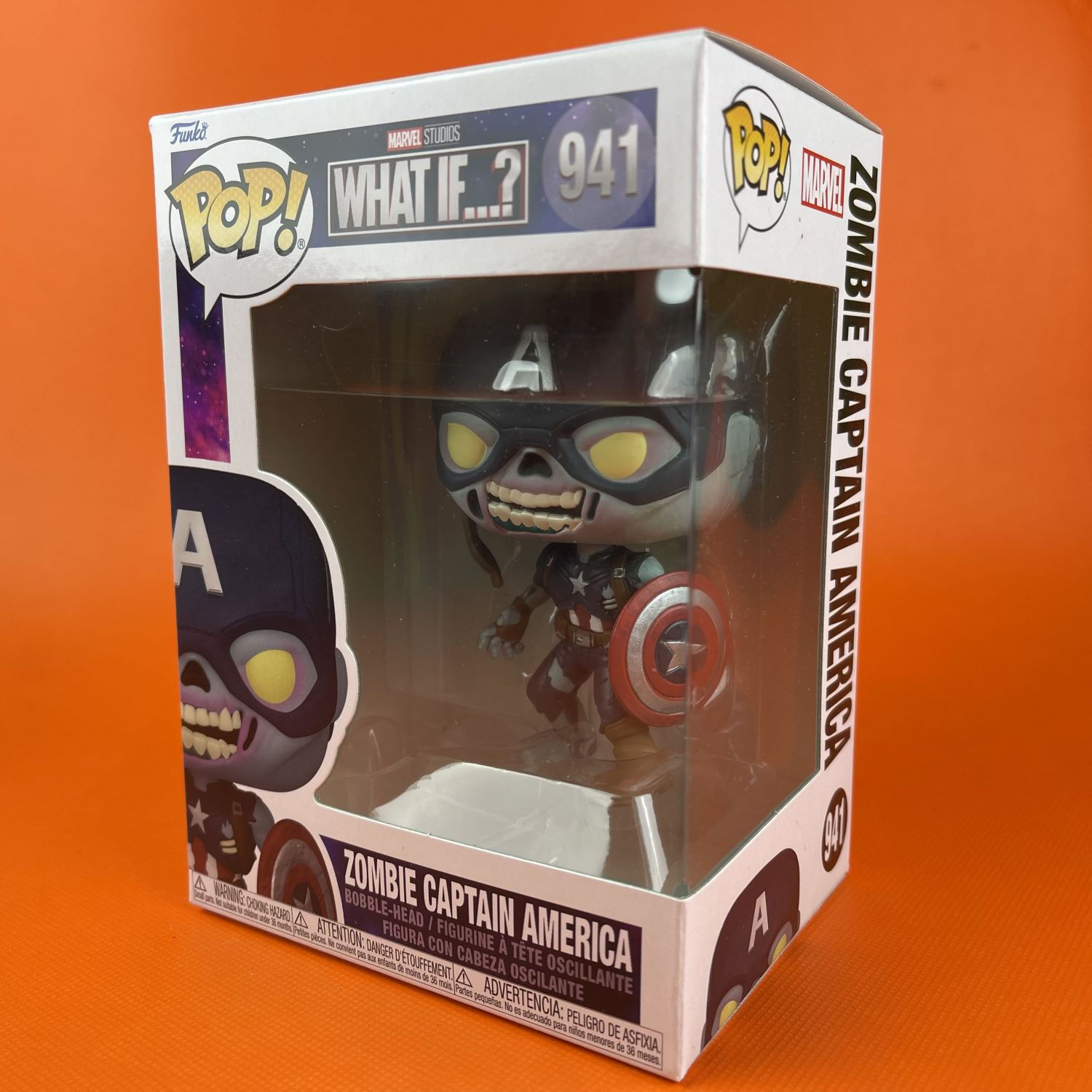 Wallpaper #vWfWEJMBSpphPi3-LPSt15 Damage Box Funko Pop Zombie Captain America 941 Marvel What if Ant