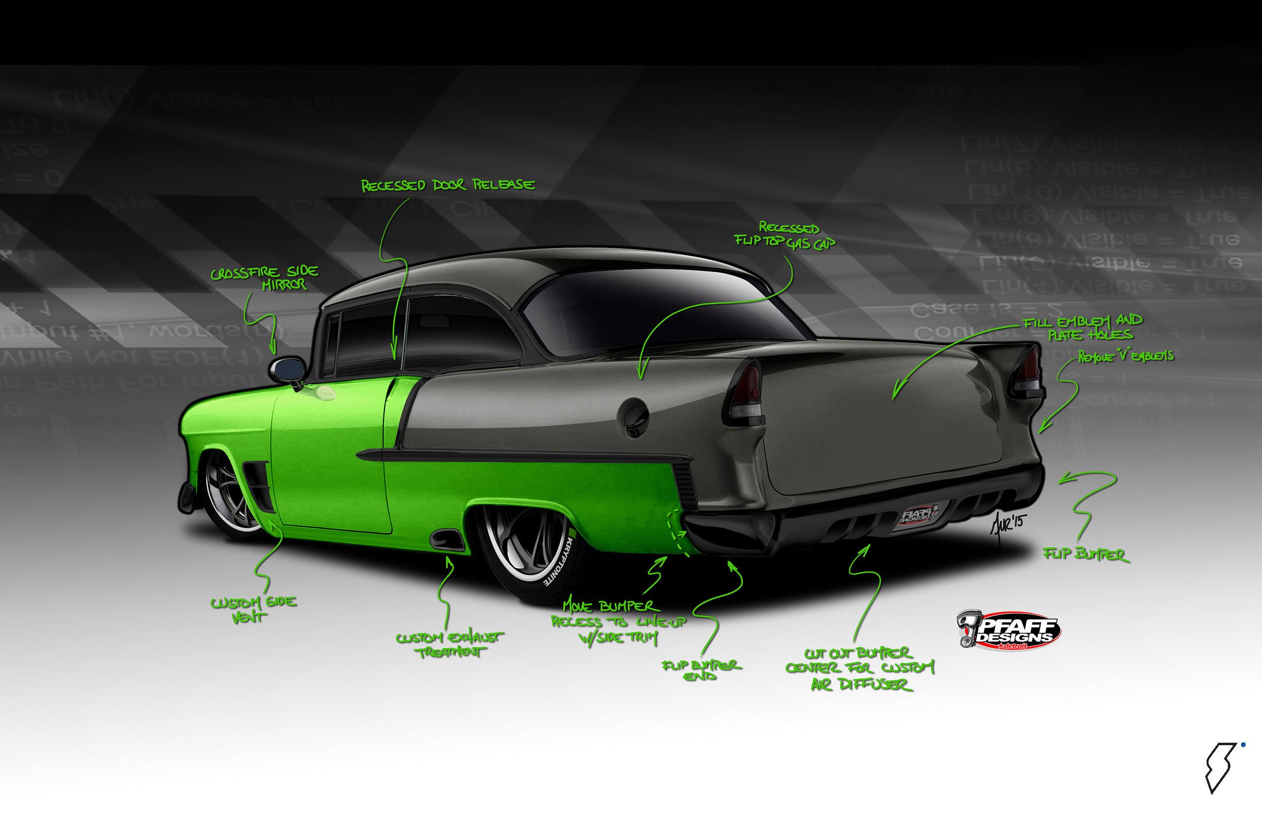 Wallpaper #c2c__JIBSpphPi3-x5fl310 Picture Perfect Terry Cooks 1955 Chevy Bel Air