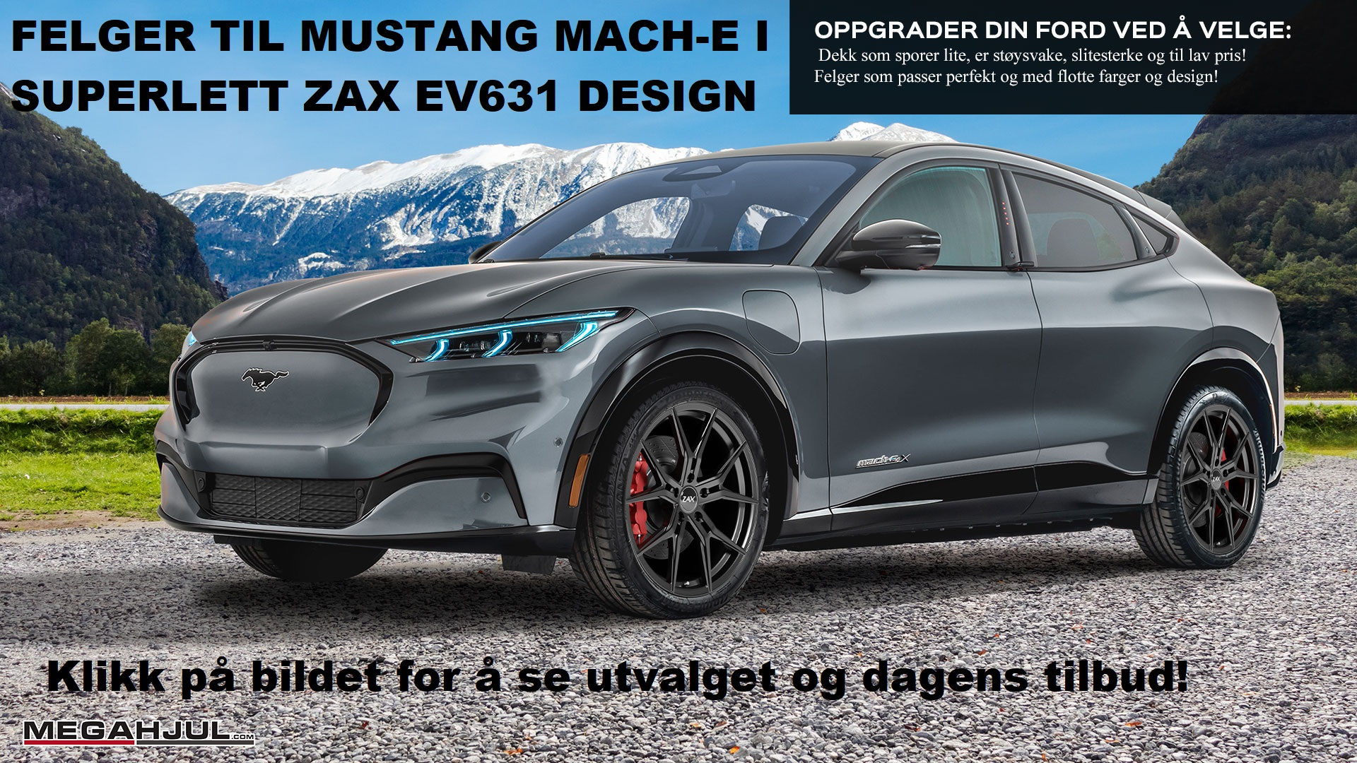 Wallpaper #4GcKA5MBSpphPi3-kLFc269 Ford Mustang Mach E Vinterhjul Og Felger Som Oker Rekkevidden Megahjul