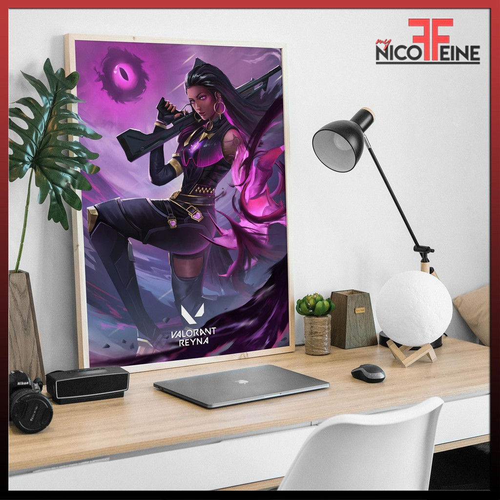 Wallpaper #P2f68pIBSpphPi3-gnOs387 New Reyna Valorant Character Heroes Game Large Poster Print Wall Art