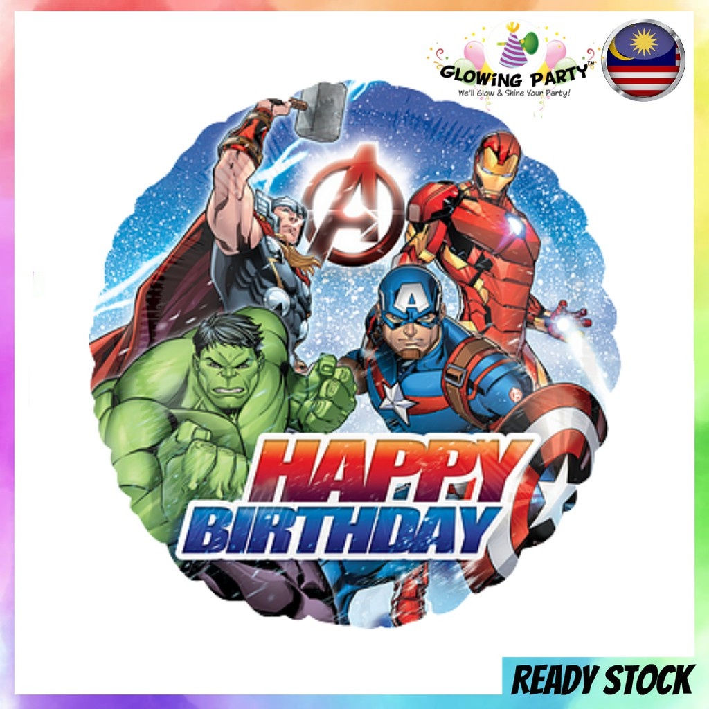 Wallpaper #0DG3NZMB5zzyi_yY0lfv217 Avengers Happy Birthday 17 Foil Balloon Brand Anagram Original from