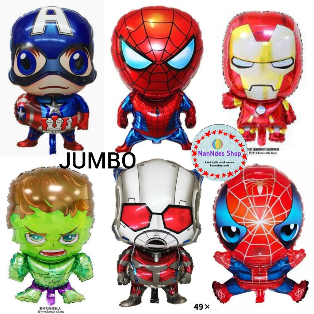 Wallpaper #QWcaCJMBSpphPi3-GMkr95 Avengers Superhero Jumbo Foil Balloonsspiderman Character Balloons