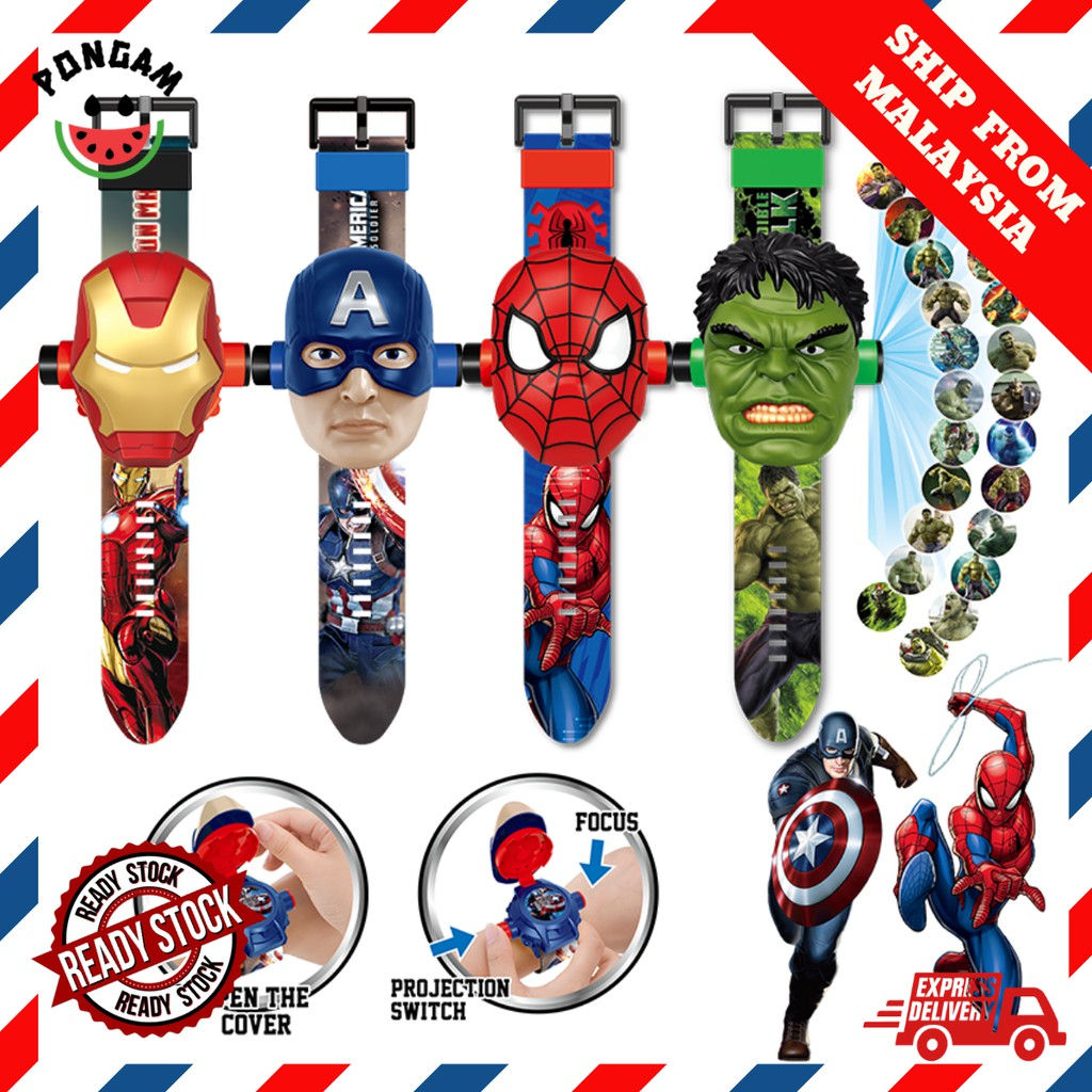 Wallpaper #JYLpP5MB0GiFKesMM8Dz192 Ready Stock Children Cartoon Projector Watch Projection Avengers