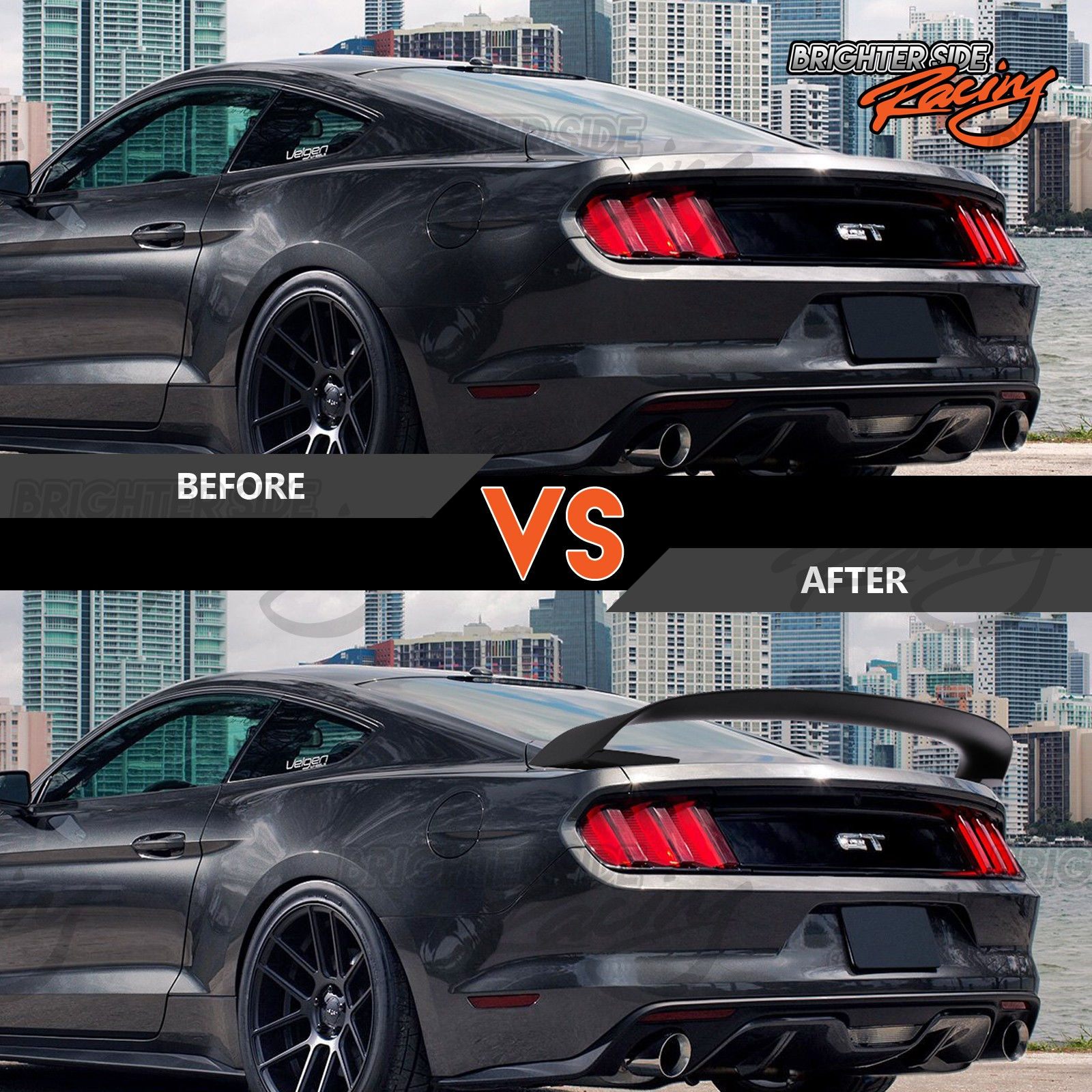 Wallpaper #AmeUBpMBSpphPi3-TMIF73 For 2015 17 Ford Mustang USA Trunk Wing Spoiler Gt350r Style Racing
