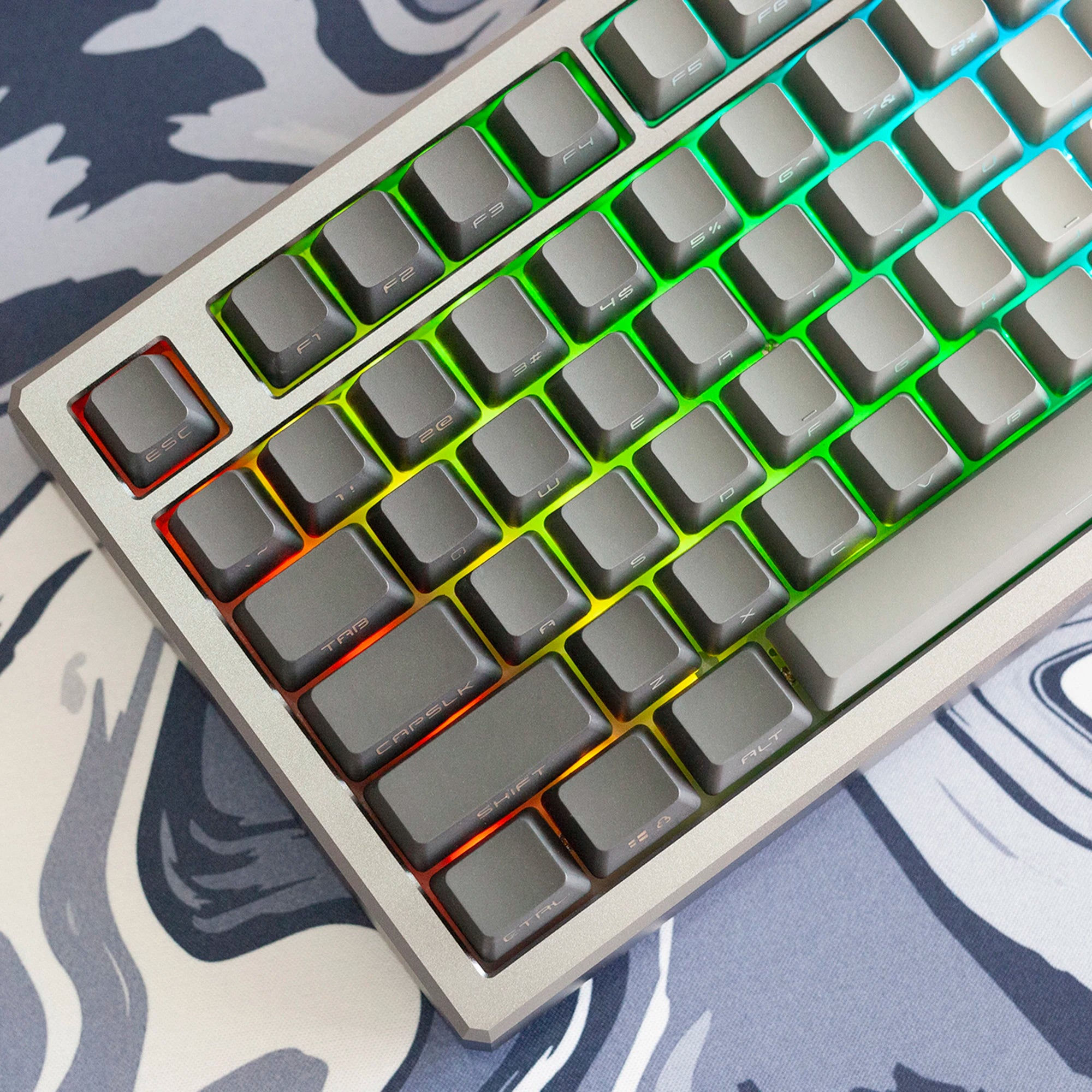 Wallpaper #wmeBEpMBSpphPi3-FPu-276 Dark Shadow Gradient Keycap Dip Dye Doubleshots Pbt for Keyboard 87 Tk