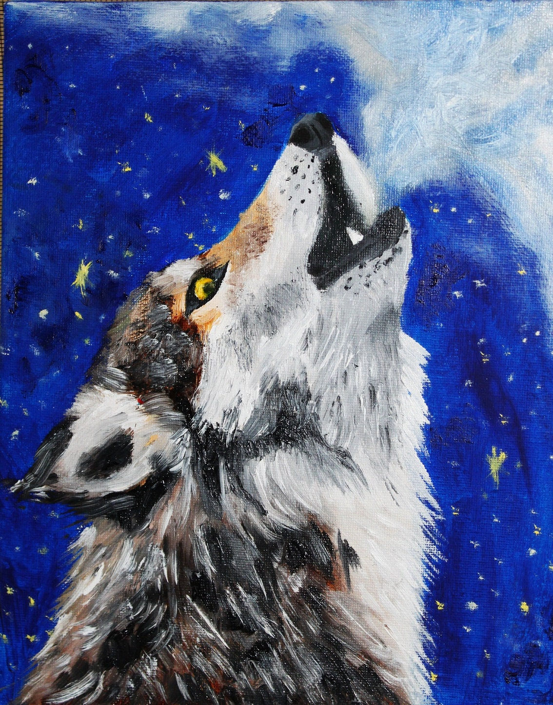 Wallpaper #4h3xLJMBlOZrFDOkhswd291 Howling Wolf Original Painting Wolf Art Wolf by Tarasarthouse