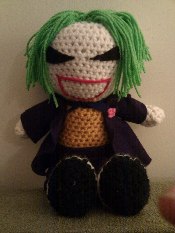 Wallpaper #z7gB2ZIBJvJKYCmE2Or-75 Crochet Joker Doll by Hookedhands on Etsy