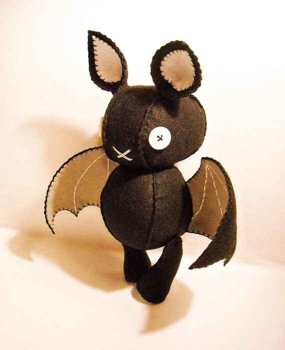 Wallpaper #hmeI95IBSpphPi3-uIae220 Felt Black Bat Stuffed Toy by Southerngothica on Etsy