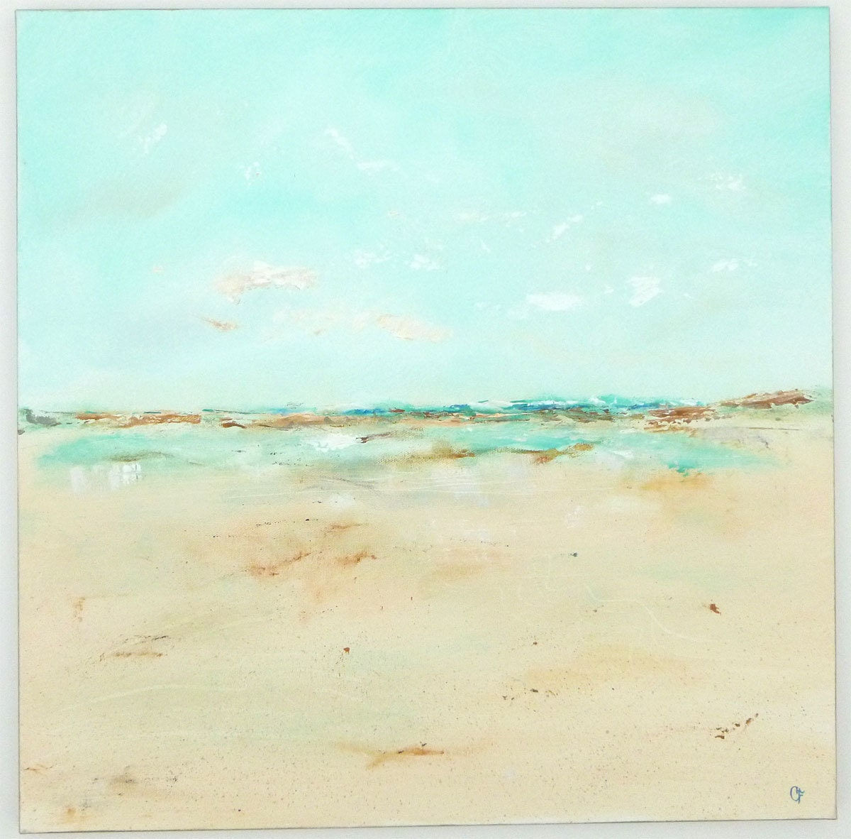 Wallpaper #UmcpA5MBSpphPi3-NrL_193 Abstract Beach Painting Aqua Turquoise Beach by Theescapeartist