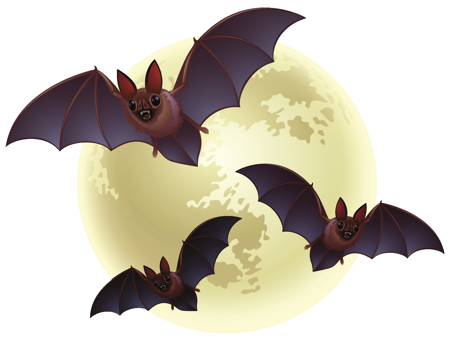 Wallpaper #80b81 Halloween Moon Bats Clipart Halloween Clipart Bats Etsy
