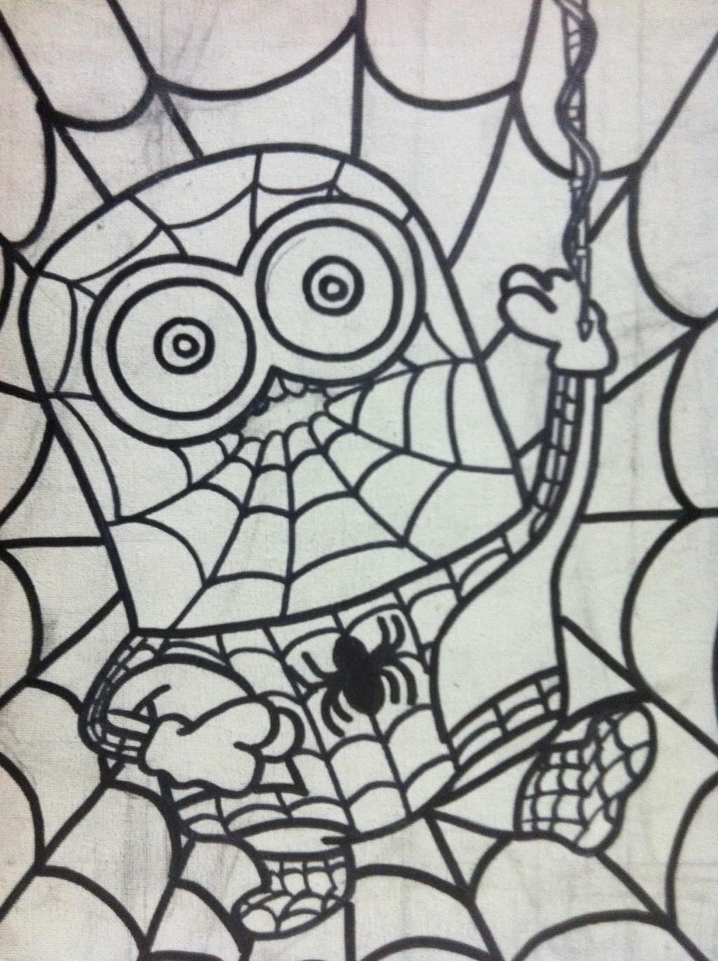 Wallpaper #SRliEo8BtGB6xQ78WGOT25 Despicable Me Minion Spider Man Outline by Sampson1721 on Deviantart