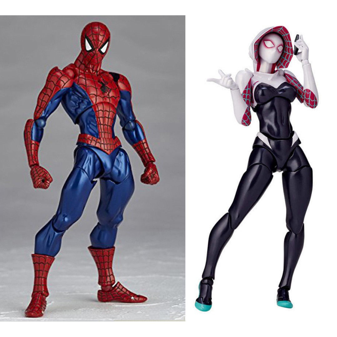 Wallpaper #D_QkOpMBKFX8bn3rd3iD140 Revoltech Marvel Spiderman Ghost Spider Man Gwen Stacy Figure Toy