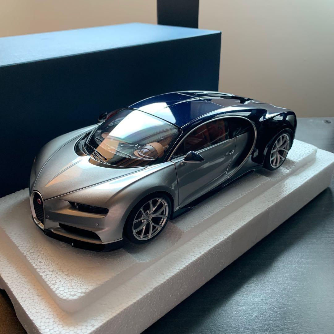 Wallpaper #yAOyZpMBpyOg8YnEJNvg117 Brand New 118 Autoart Bugatti Chiron Argent Silver Metallic Blue