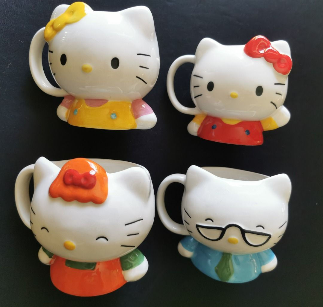 Wallpaper #olgrNJMBzN9vxX34kTtJ152 Hello Kitty 4 Beautiful Ceramic Mugs Sanrio 2004 on Carousell