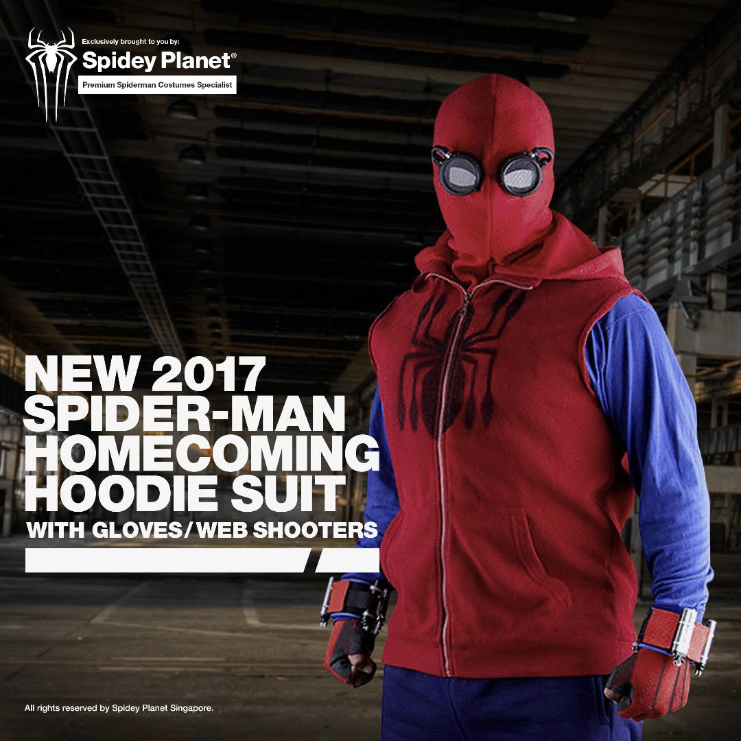 Wallpaper #4zG8NZMB5zzyi_yY-ldS80 New 2017 Spider Man Homecoming Home Made Hoodie Full Suit Mens