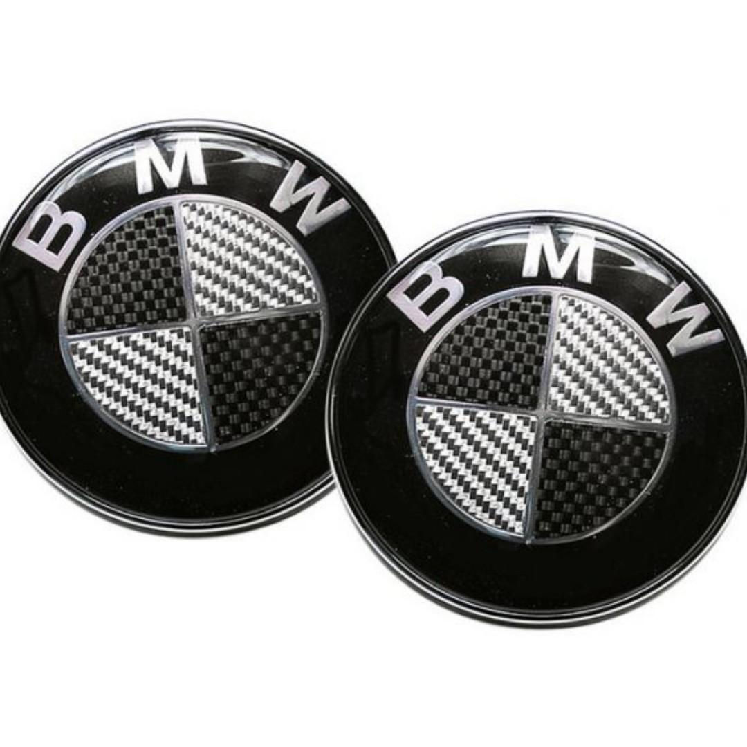 Wallpaper #2xnmGY8BtGB6xQ78gHOl22 BMW Carbon Fiber Black White Emblem Logo Front Rear Boot Car
