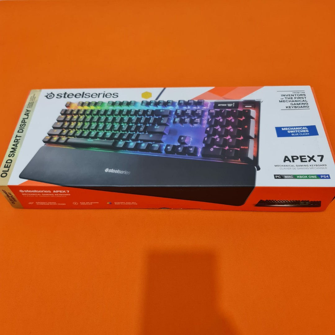 Wallpaper #Erj21pIBJvJKYCmE-eHl350 Keyboard Steel Series Apex 7 Fullsize Blue Switch Elektronik Bagian