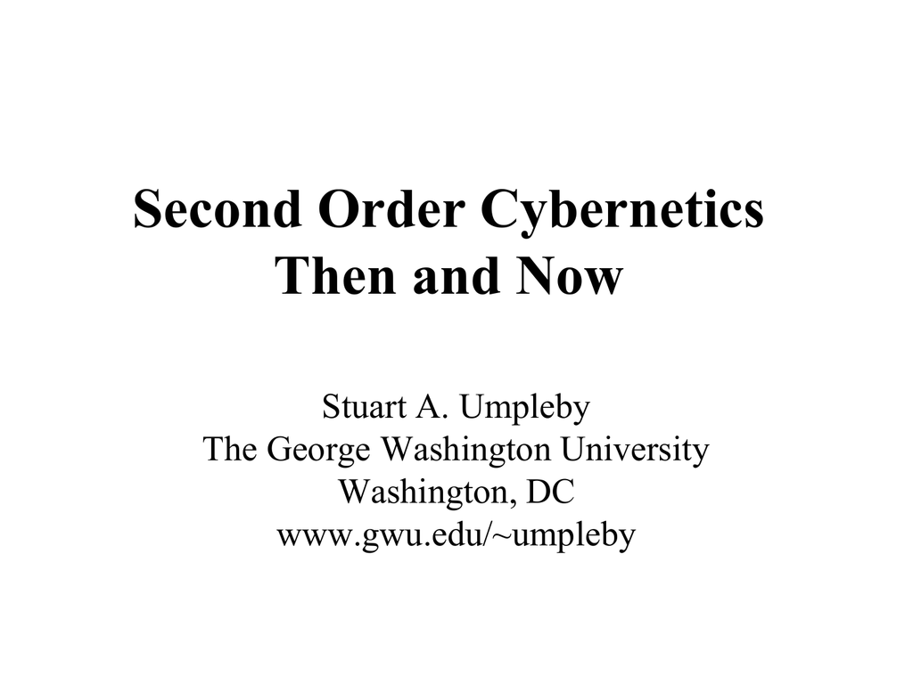 Wallpaper #WGh6GZMBSpphPi3-IxeB159 Second Order Cybernetics Then and Now