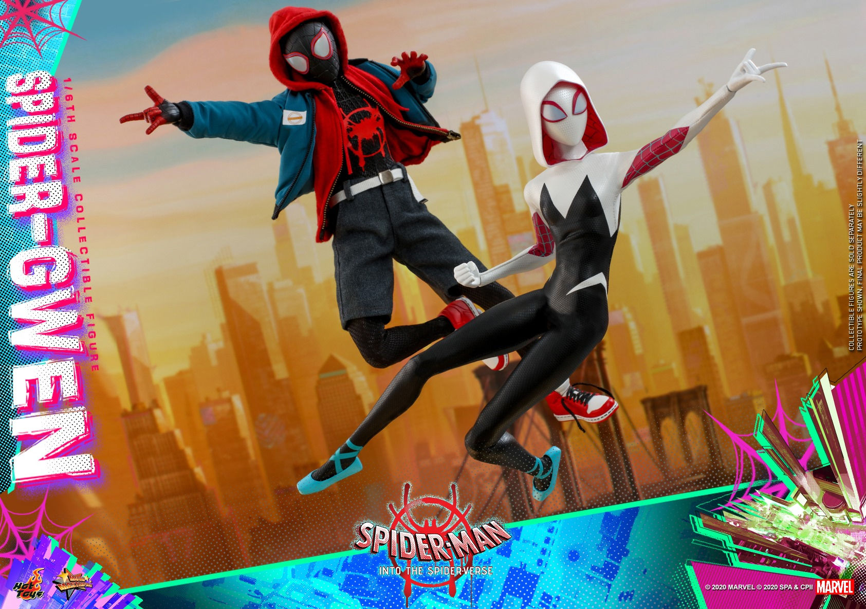 Wallpaper #kGe5ApMBSpphPi3-T7BC131 Hot Toys Spider Gwen W Spider Ham Endgame Captain Marvel Figure