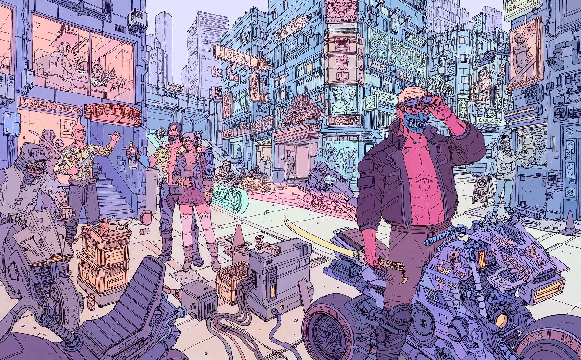 Wallpaper #N-bUMpMBA7IOc3WmwxKC209 Cyberpunk Art