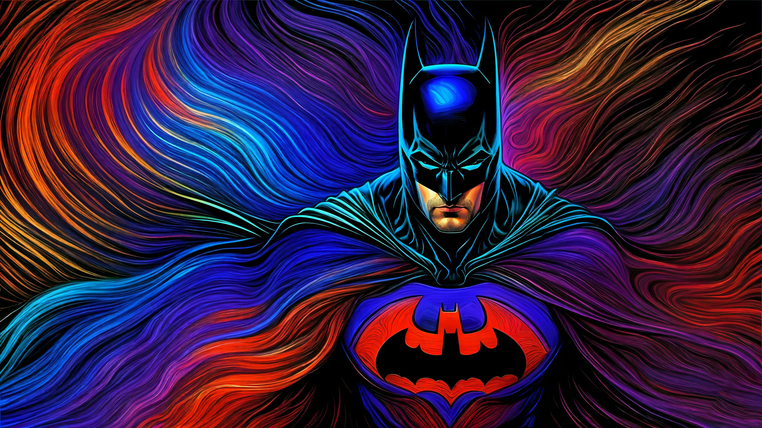 Wallpaper #HX0S844Bnwiau_P6kAwk57 Batman Wallpaper 4K Colorful Art AI Art