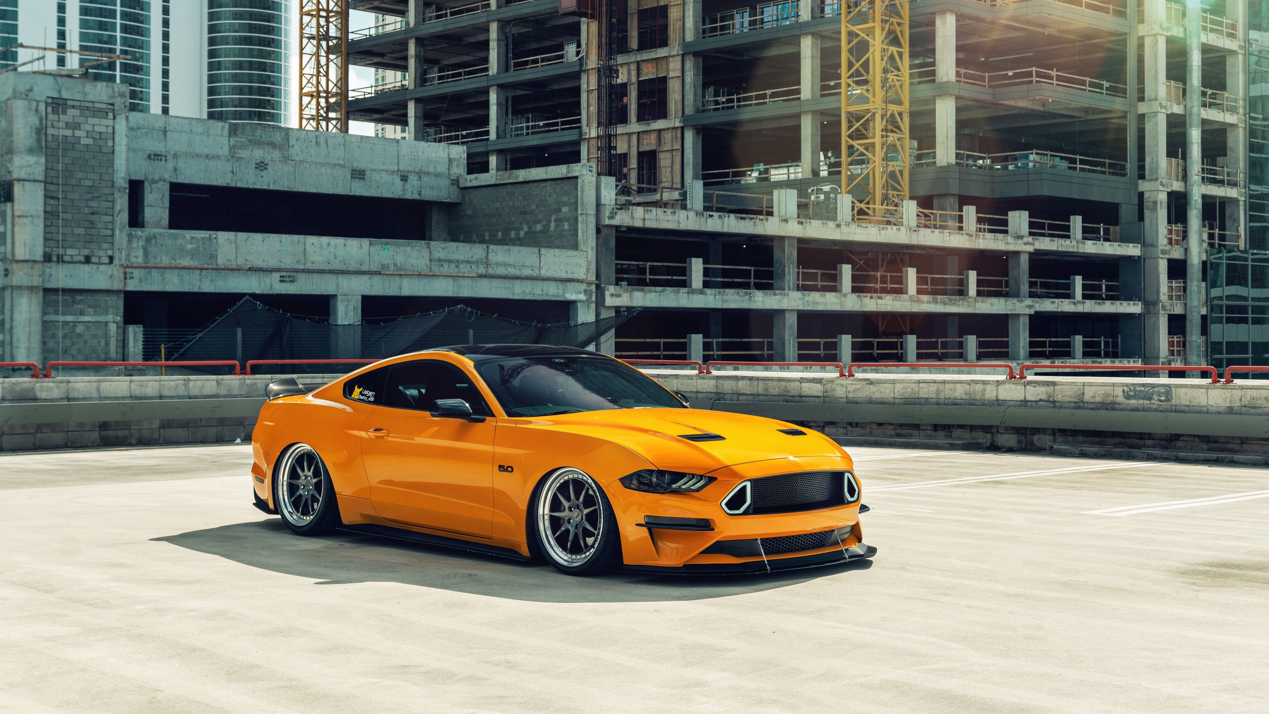 Wallpaper #wXQmw44B_8f4nGFarW_X18 Ford Mustang Wallpaper 4K Custom Tuning Orange Cars 5K