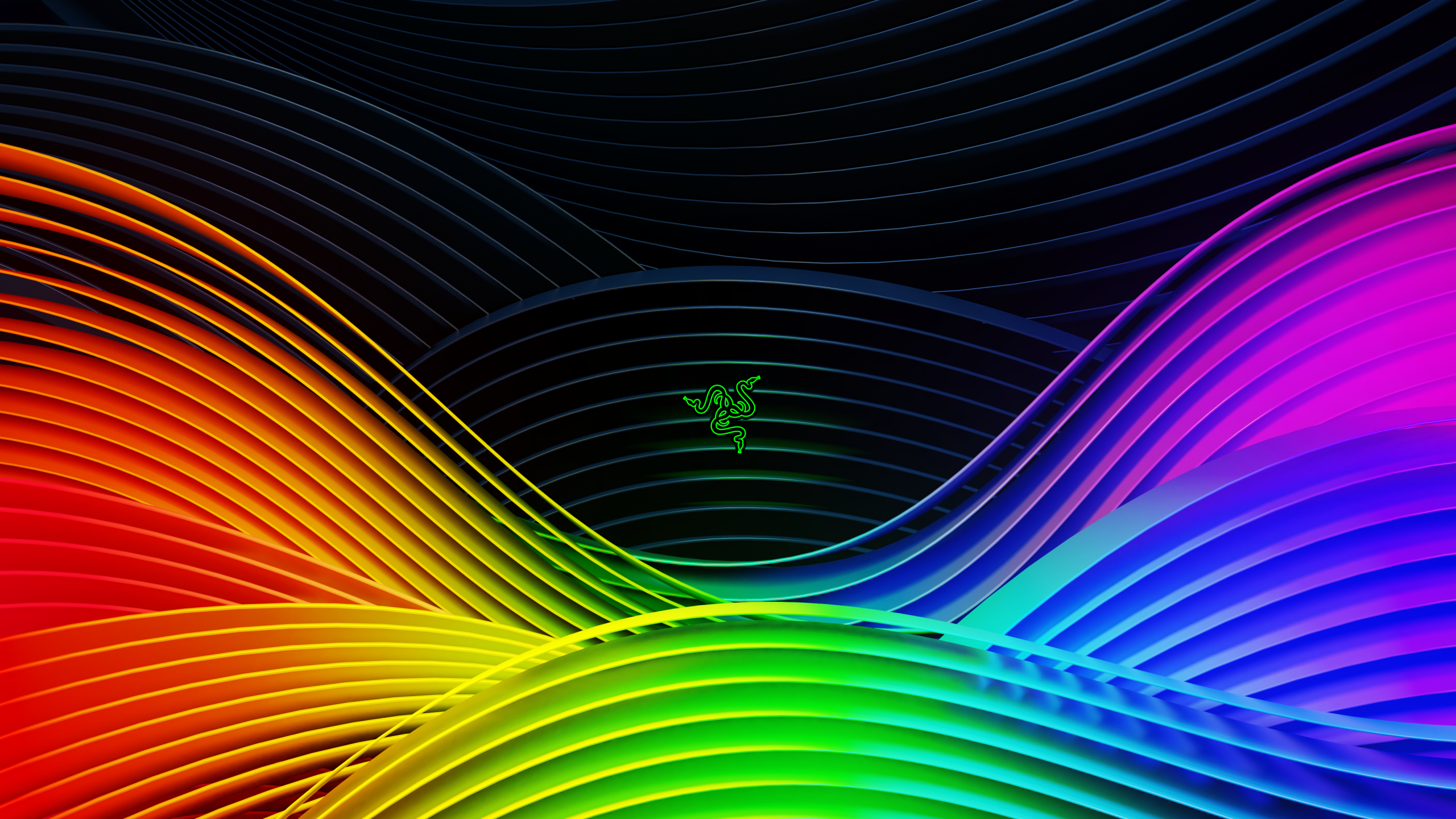 Wallpaper #6hn8KY8BtGB6xQ78NIkK10 Razer Wallpaper 4K Colorful Spectrum Waves Ridges