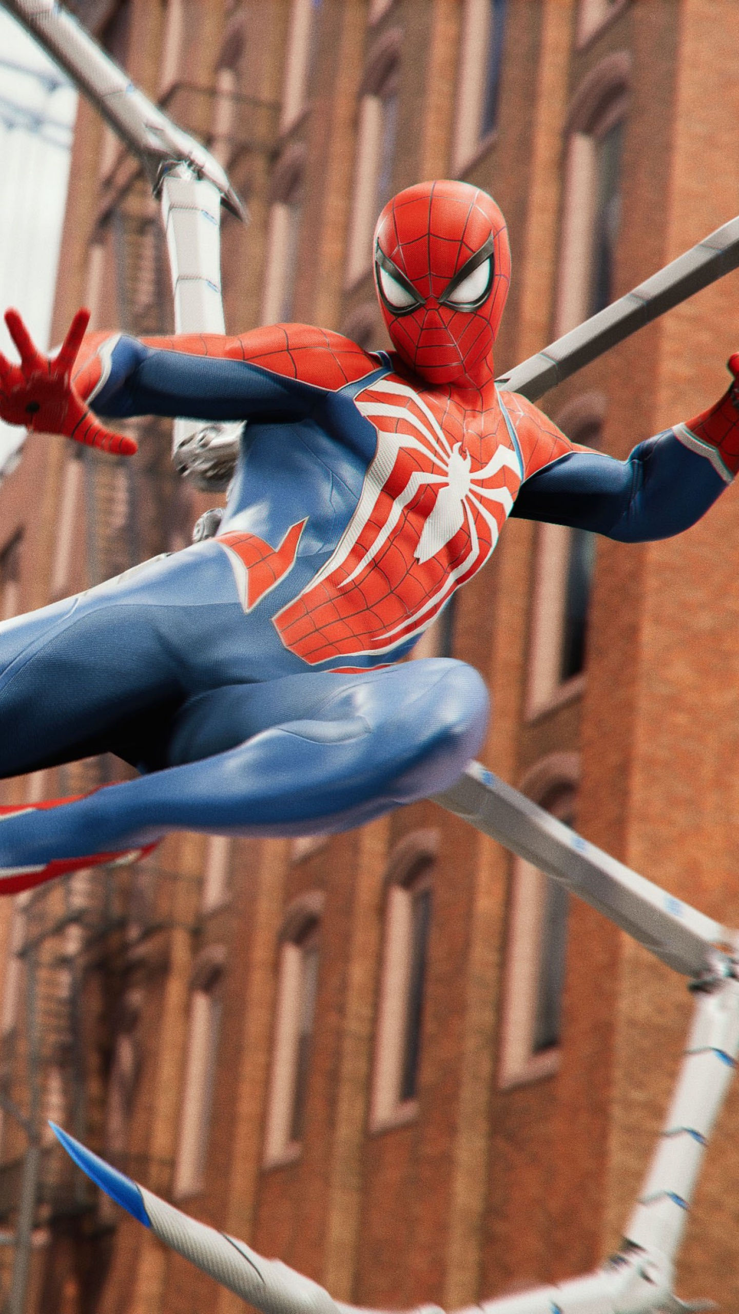 Wallpaper #t-_6S5MBMN-XEVvVqTyE421 Peter Parker Action in Marvels Spider Man 2 4K Wallpaper