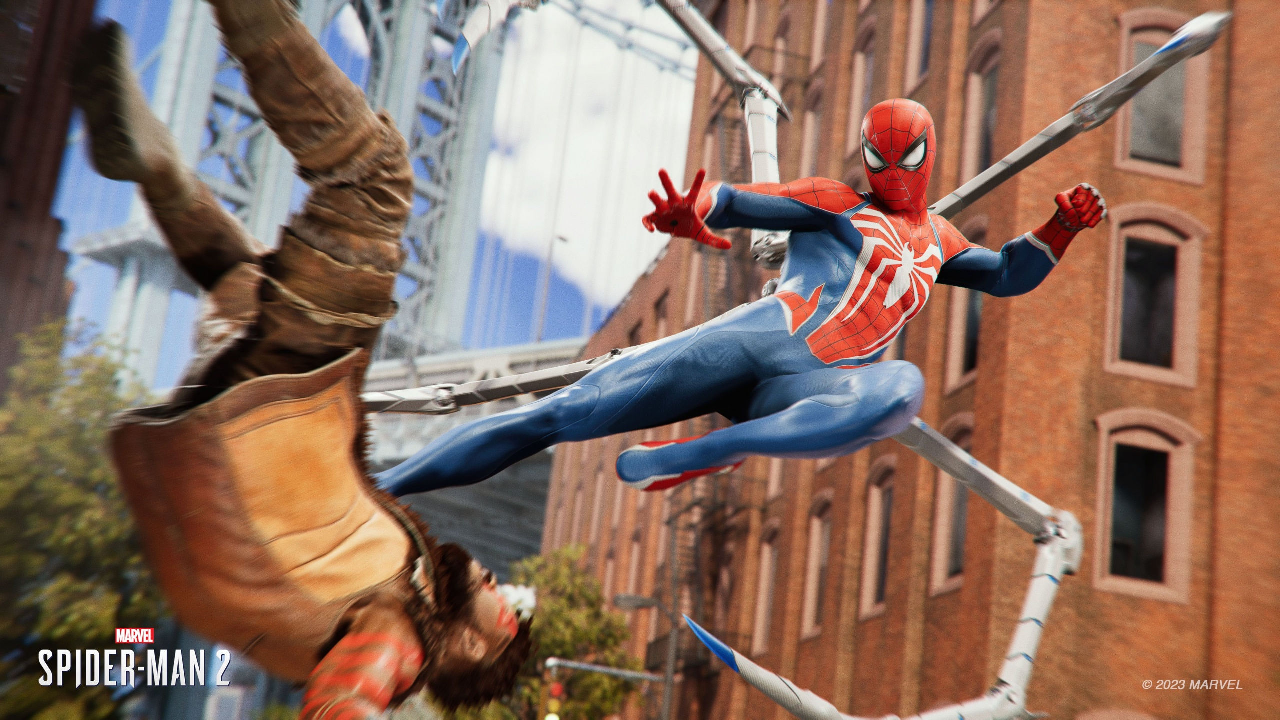 Wallpaper #t-_6S5MBMN-XEVvVqTyE301 Peter Parker Action in Marvels Spider Man 2 4K Wallpaper