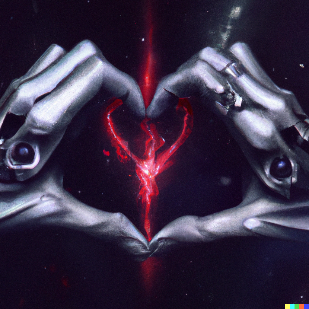 Wallpaper #SzuIb5cBSWmA-tzpLY-L82 Sepehr Dalle 2 Digital Art of a Heart Made Out of Two Hands Cyberpunk