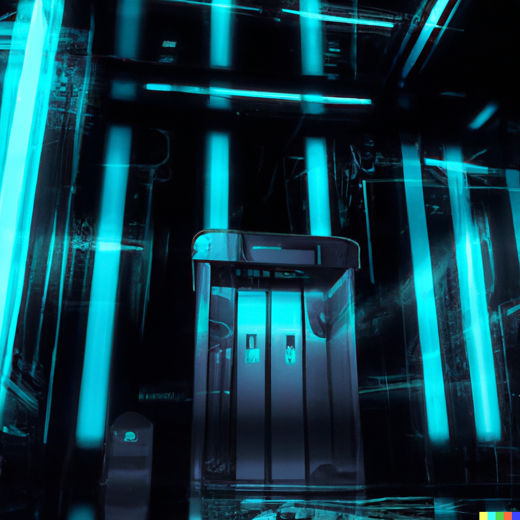 Wallpaper #ghlNMo8BtGB6xQ78zpe64 Dan Dalle a Cyberpunk Elevator That Takes You to the Center of the