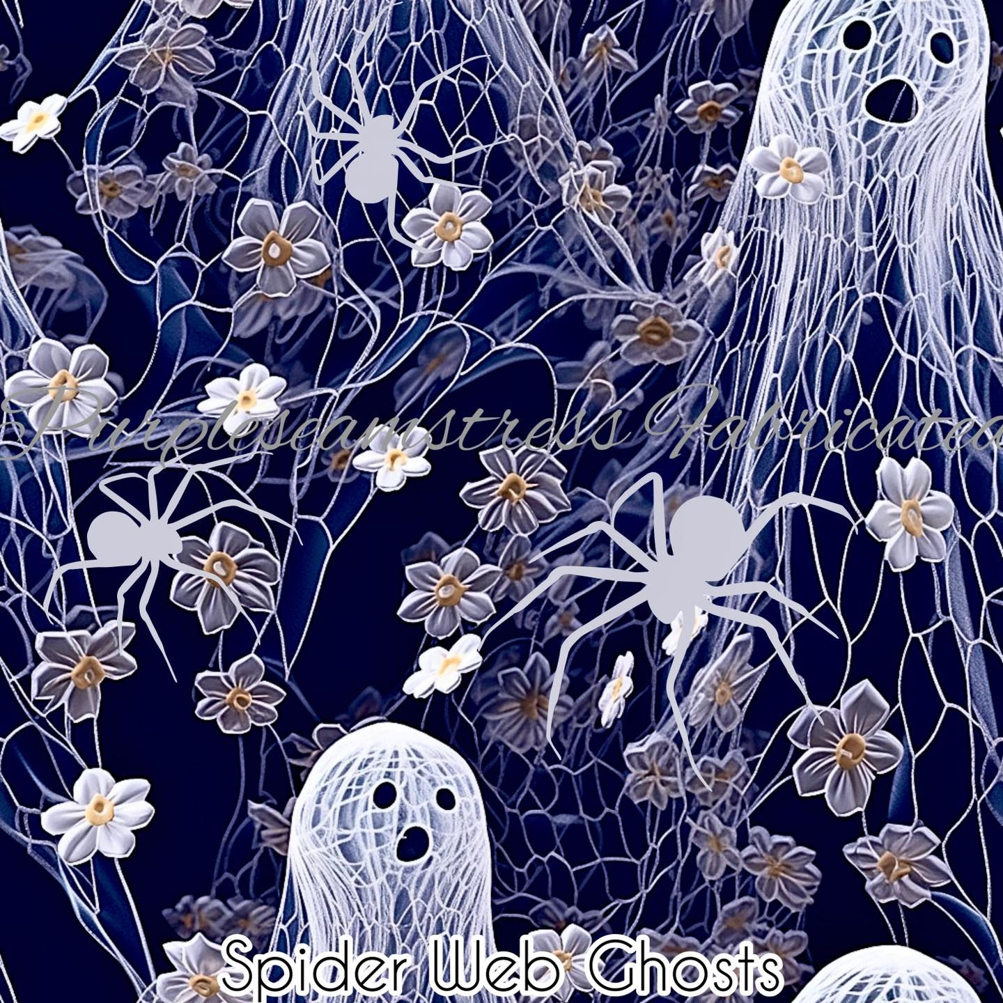 Wallpaper #GvSnOZMBKFX8bn3rXXez344 Spider Web Ghosts Cotton Lycra Purpleseamstress Fabric