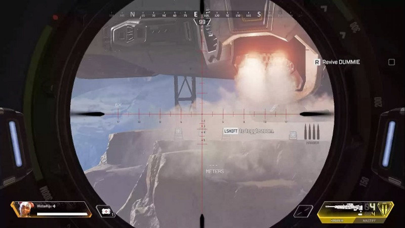 Wallpaper #3nMuhI4BFI5NbQksShyc22 A Screenshot of the Game Apex Legends, Showing a Player Taking Aim with a Sniper Rifle