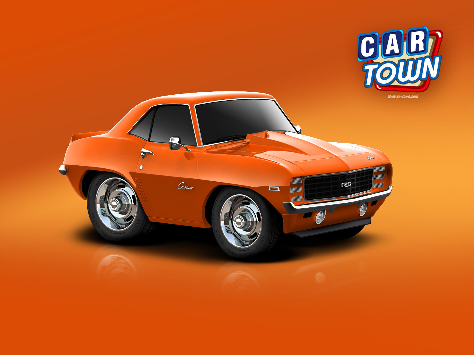 Wallpaper #NndTJ5MB-pgBXx60GaXk455 1969 Orange Car Town Camaro by Moxxi