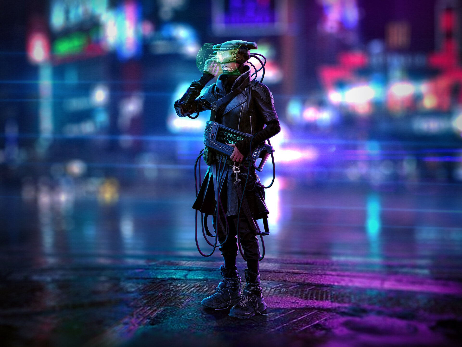 Wallpaper #kBncFo8BtGB6xQ78Nm5q14 Sci Fi Cyberpunk HD Wallpaper by Mikko Kautto