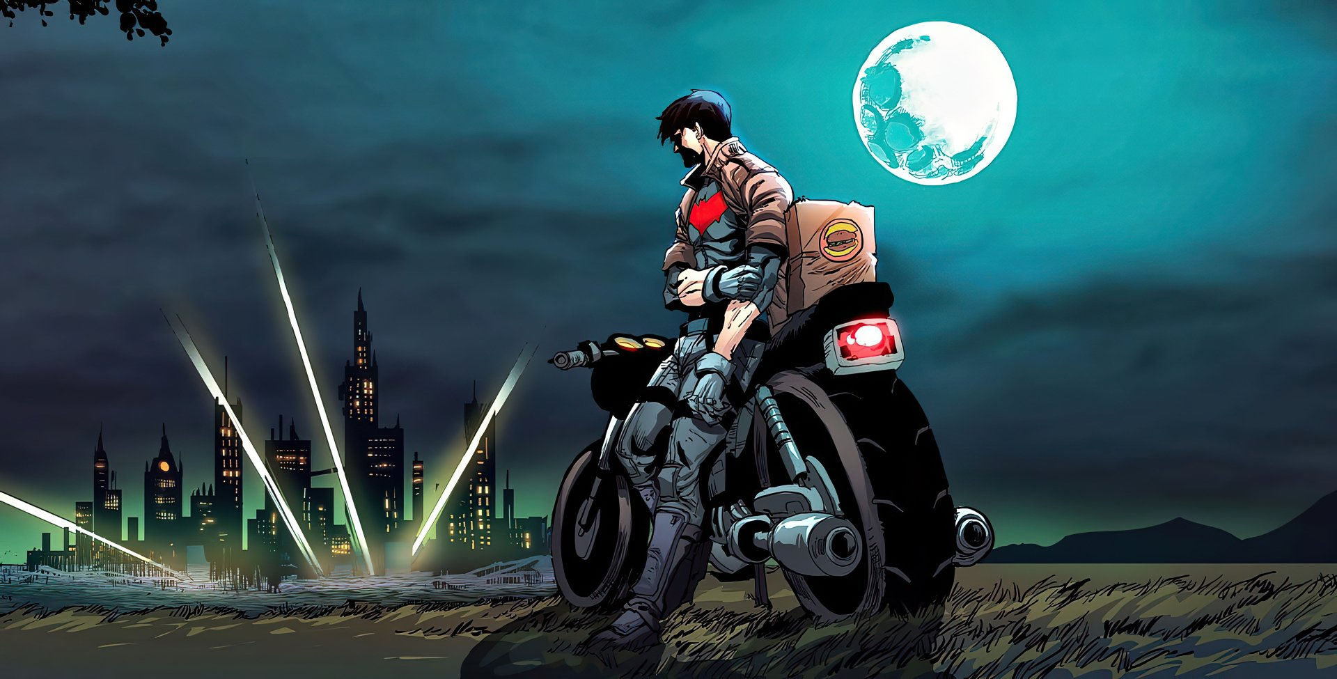 Wallpaper #ABqmUZMB1yWOL4qg0IJH134 Download Jason Todd Motorcycle Moon DC Comics Comic Red Hood HD Wallpaper