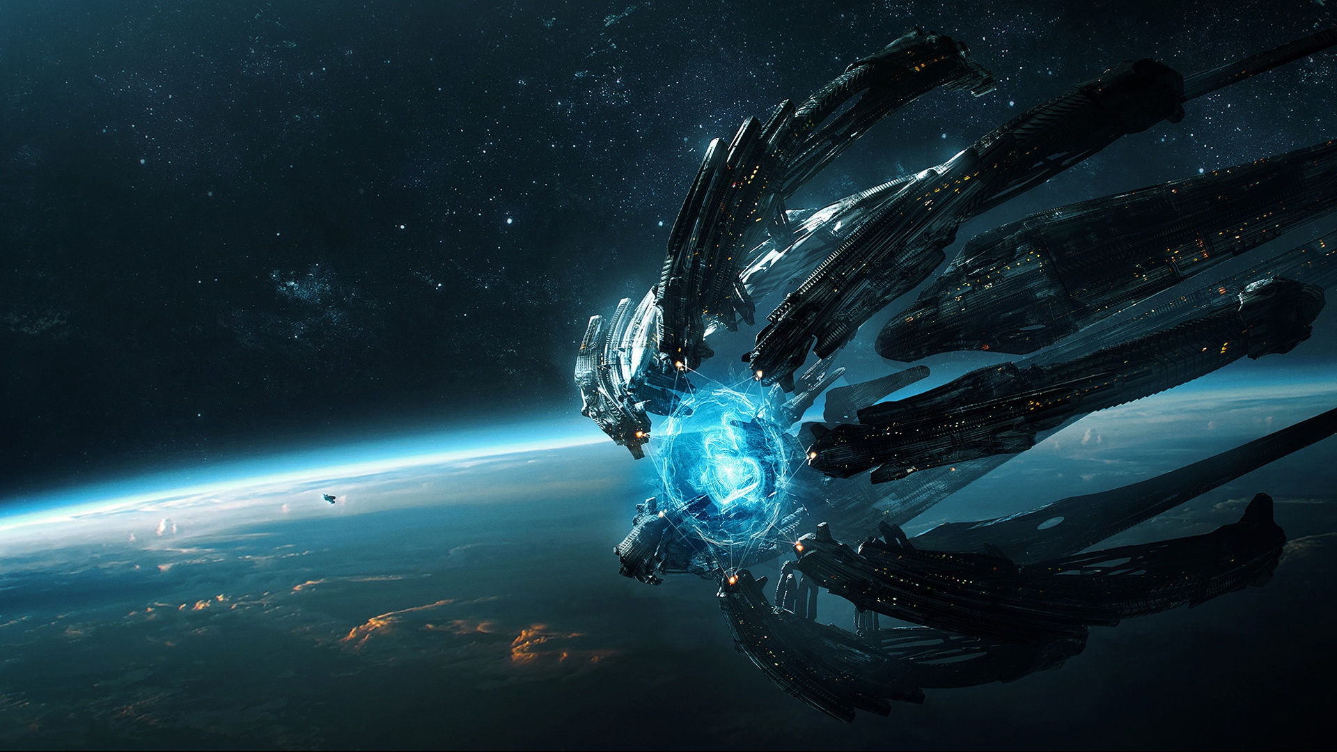 Wallpaper #PGfO_5IBSpphPi3-EqSp68 Download Planetscape Sci Fi Spaceship HD Wallpaper by Wojtek Fus