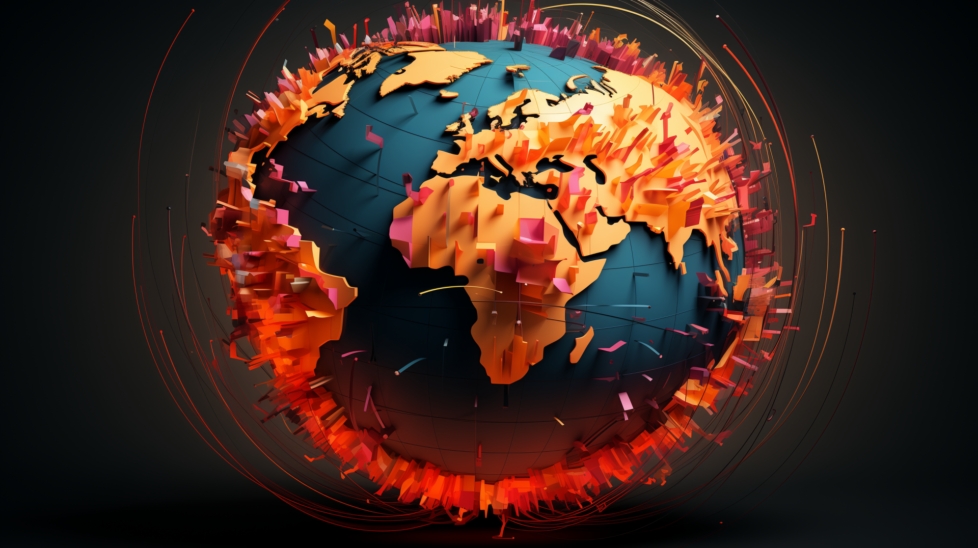 Wallpaper #BGcT6pIBSpphPi3-TUVE25 Abstract Globe Art HD Wallpaper by Laxmonaut