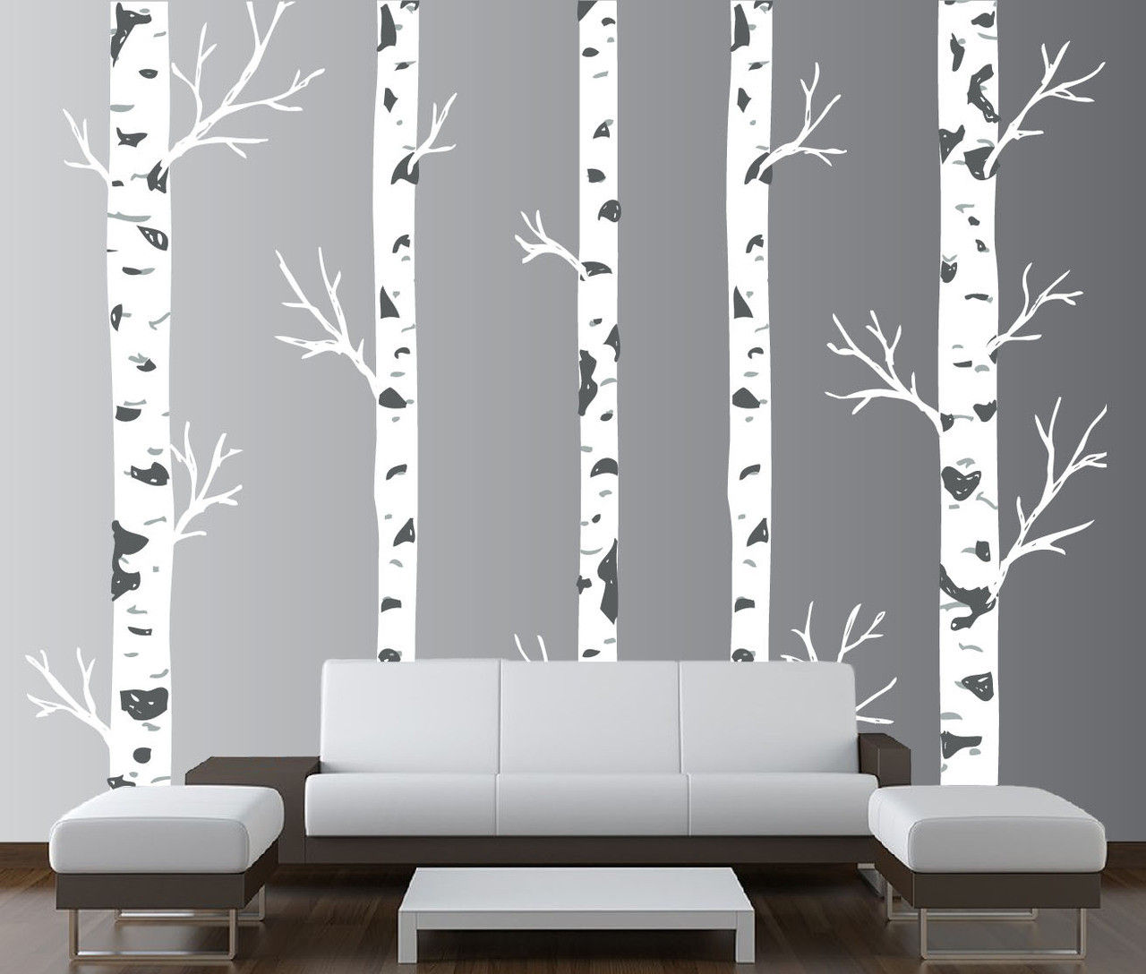 Wallpaper #NmjiIpMBSpphPi3-KzRu43 Large Wall Vinyl Tree Forest Decal Birch Woodland Nursery Sticker 1308
