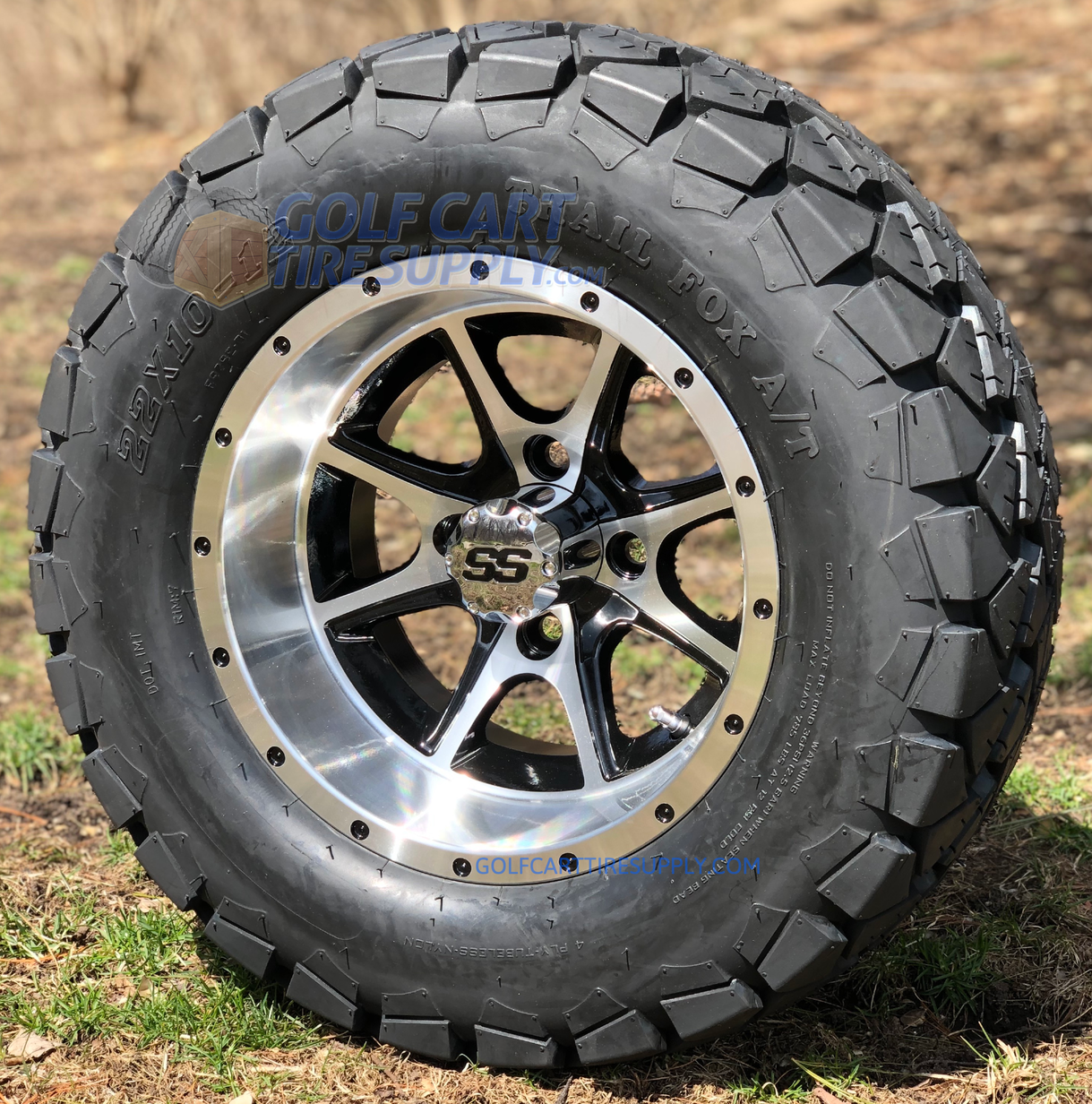 Wallpaper #_4f2MZMBPAdmKxa2CmIl206 12 Tremor Blackmachined Golf Cart Wheels and 22x10 12 Trail Fox Dot