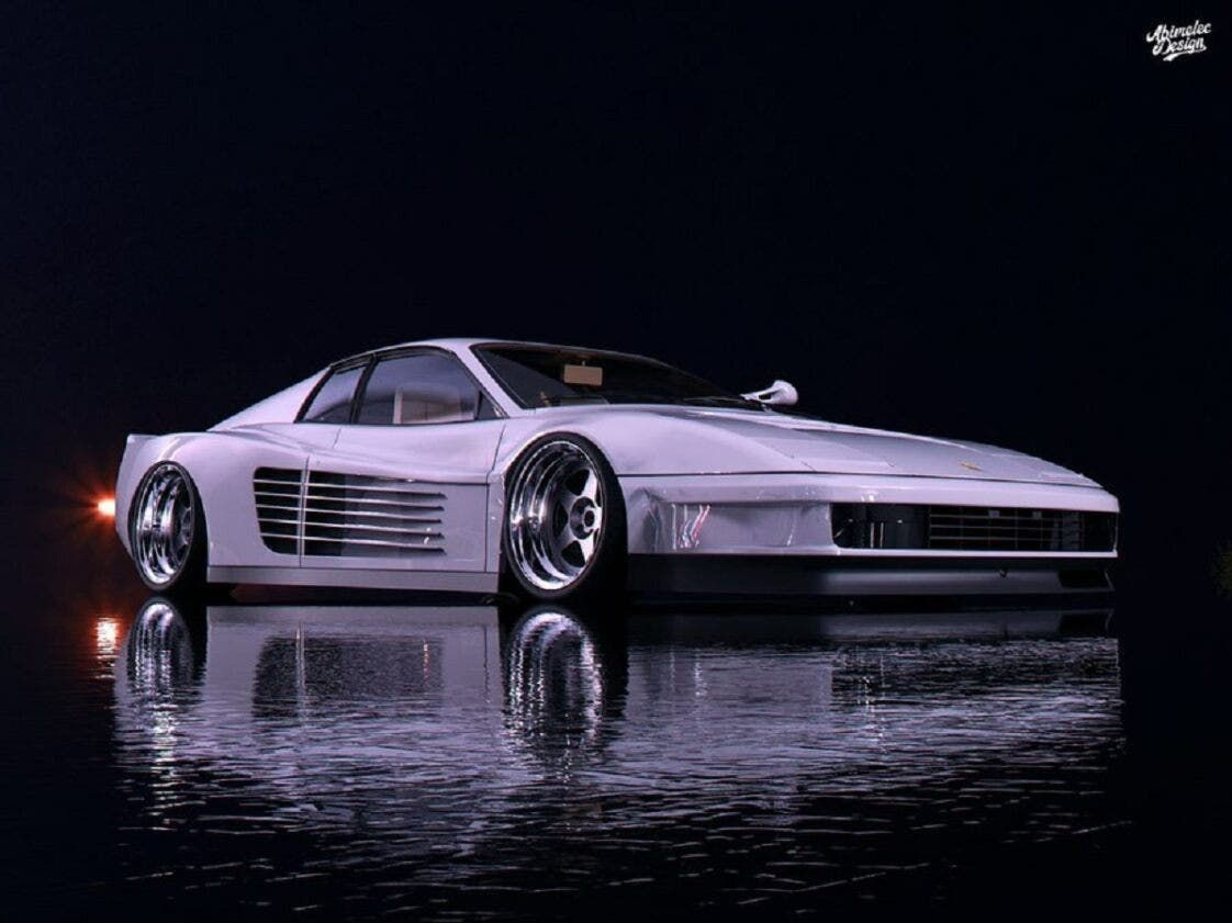 Wallpaper #L_AJf5cBi4JM6agGmiBh134 Ferrari Testarossa Miami Vice La Versione in Chiave Moderna Ipotizzata