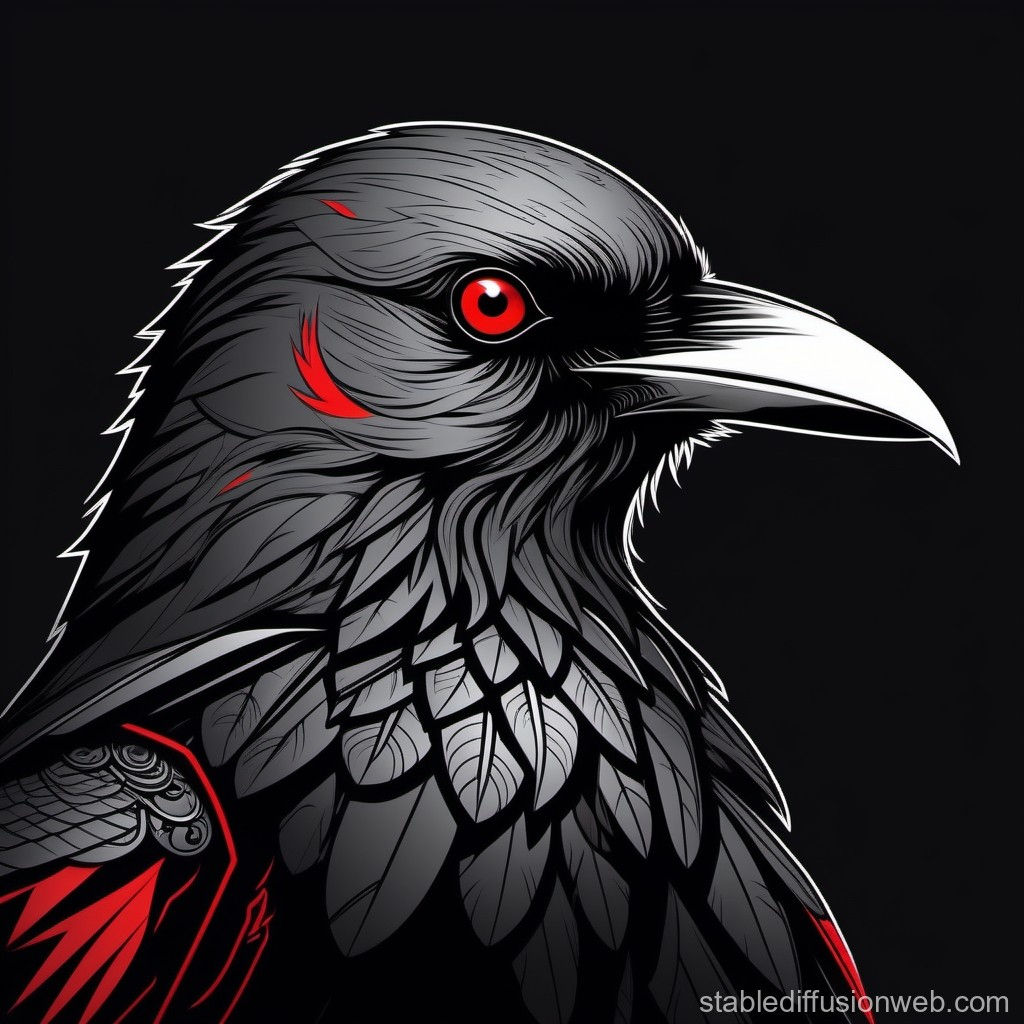 Wallpaper #cDFKNZMB5zzyi_yYTVYy11 Cyberpunk Crow with Red Eyes Stable Diffusion Online