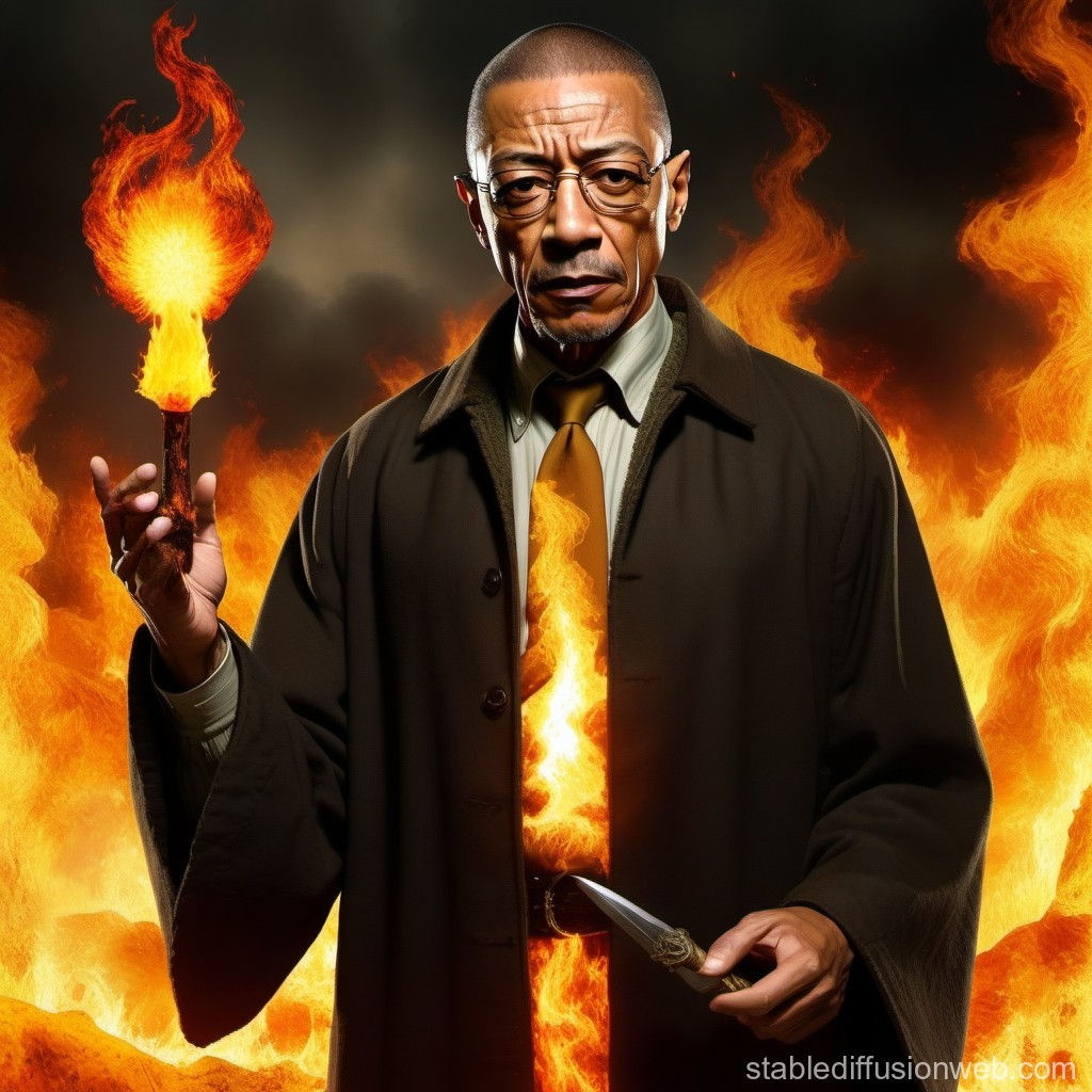 Wallpaper #QAOVZpMBpyOg8YnEjtux232 Gus Fring as Sauron vs Fireball Casting Walter White Wizard Stable
