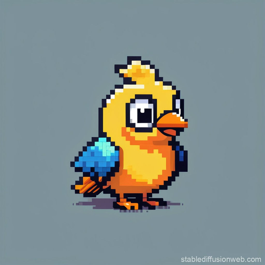 Wallpaper #D1YuepcBsd6xcFiEk9wE106 Pixel Art Bird Character Prompts Stable Diffusion Online